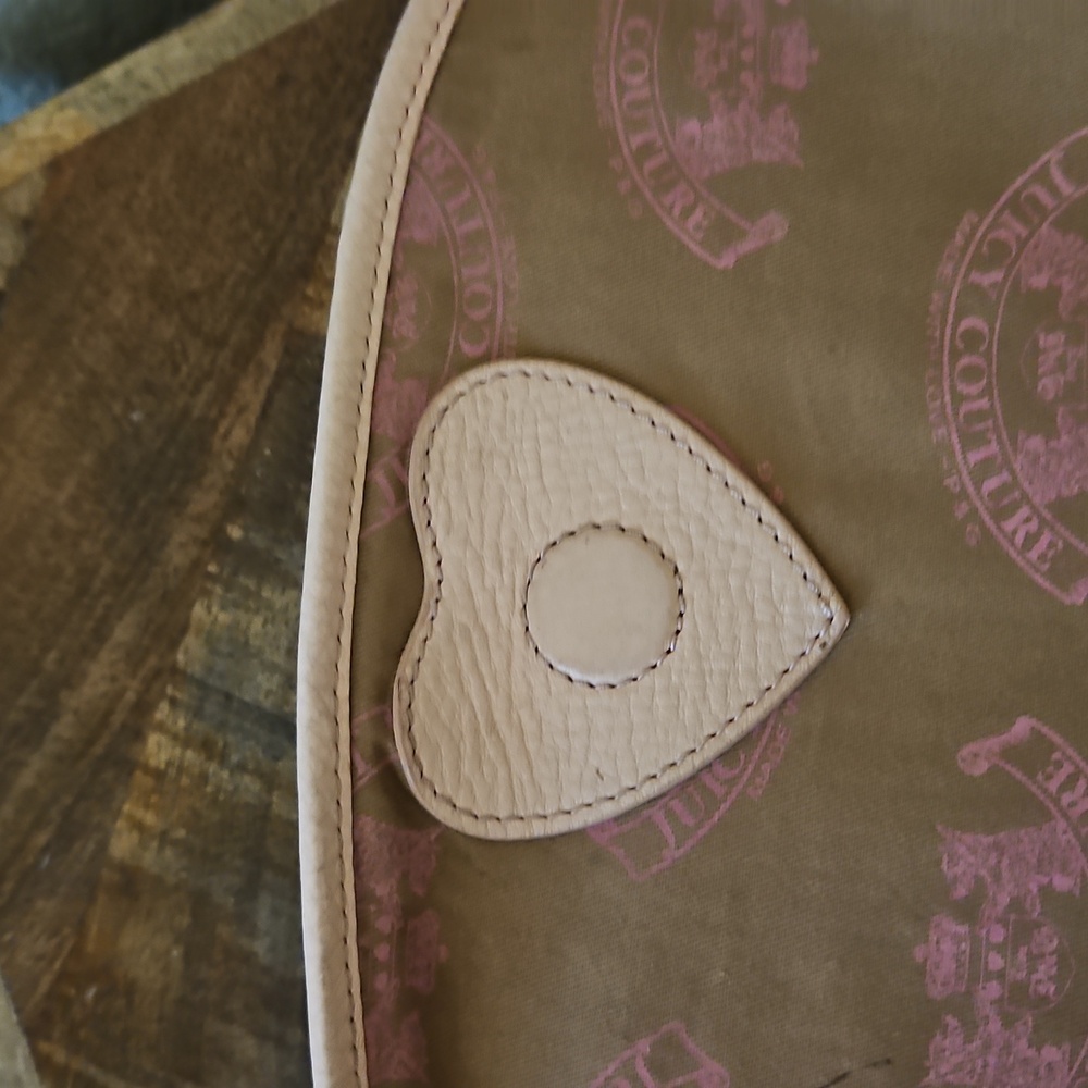 Juicy Couture Olive and Pink Crossbody Bag Messenger Bag - Picture 5 of 16